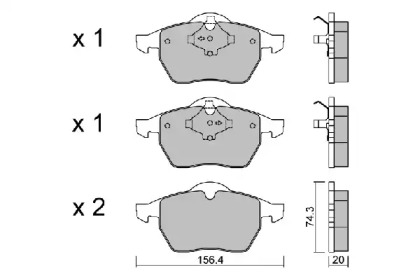 Комплект тормозных колодок (AISIN: BPVW-1025)